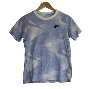 The Nike Tee Blue White Design Short Sleeve Activewear Athletic Shirt Top Large